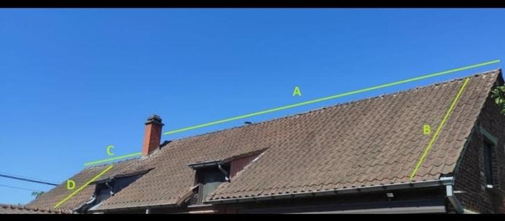 Tuile de toiture, Doe-het-zelf en Bouw, Dakpannen en Dakbedekking, Gebruikt, Dakpannen, Overige materialen, Rood, 15 m² of meer