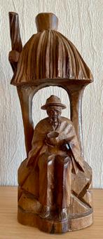 Houten oude wijze man uit Ecuador, Antiek en Kunst, Ophalen