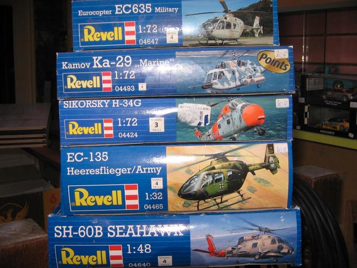 diverse revelbouwdozen van helicopters, Hobby & Loisirs créatifs, Modélisme | Avions & Hélicoptères, Neuf, Hélicoptère, Revell