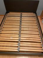 Bed frame + lattenbodems, Huis en Inrichting, Slaapkamer | Bedden, Ophalen, Gebruikt, Bruin, Tweepersoons