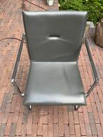 8 Arco stoelen Frame chroom blinkend, Huis en Inrichting, Stoelen, Ophalen, Leer, Zo goed als nieuw, Grijs