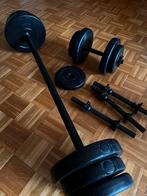 Fitnessschijven en halterstangen, Sport en Fitness, Fitnessmaterialen, Ophalen, Zo goed als nieuw, Halterstangen
