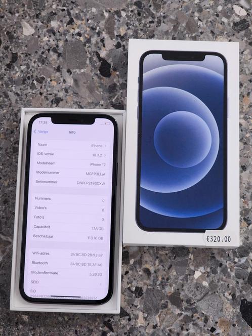 Iphone 12 128Gb, Telecommunicatie, Mobiele telefoons | Hoesjes en Screenprotectors | Apple iPhone, Zo goed als nieuw, iPhone XS
