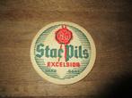 DIK BIERVILTJE SOUS-BOCK R/V STAR PILS EXCELSIOR GAND GENT, Ophalen of Verzenden, Zo goed als nieuw, Viltje(s)