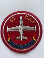 Badge Fouga Magister Belgian Air Force 50 years BAF, Verzamelen, Embleem of Badge, Luchtmacht, Ophalen of Verzenden