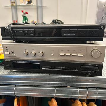 Versterker dual + tuner Philips en technics beschikbaar voor biedingen