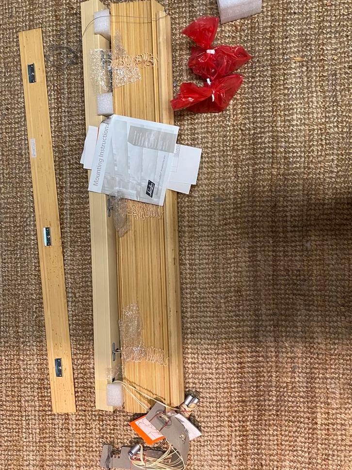 Luxaflex lamellen bamboe - nooit gebruikt, verkeerd besteld, Huis en Inrichting, Stoffering | Gordijnen en Lamellen, Nieuw, 200 cm of meer