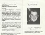 Para Andy Van  Loock 1973-1993, Verzamelen, Bidprentjes en Rouwkaarten, Ophalen of Verzenden
