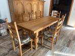 Volledige eetkamer in eik.Tafel,6 stoelen,2 kasten, Huis en Inrichting, Complete eetkamers, Ophalen, Gebruikt, Klassiek, 4 tot 6 stoelen