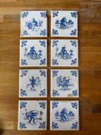 Set van 8 Villeroy & Boch Mettlach Tegels - "Saar" 1947, Antiek en Kunst, Antiek | Keramiek en Aardewerk, Ophalen