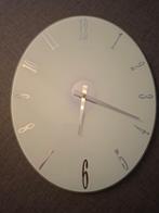 Glazen wandklok Nextime, Ophalen, Zo goed als nieuw, Analoog, Wandklok