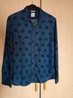 Blauw herenhemd met bollen. Maat L, Ophalen of Verzenden, Zo goed als nieuw, Blauw