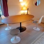 Massive bois table tulipe Eero Saarinen mario bellini, Ophalen of Verzenden, Zo goed als nieuw, Rond, Hout