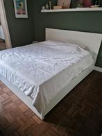 Ikea malm bed 189x200, Huis en Inrichting, Slaapkamer | Bedden, Ophalen, Wit, Tweepersoons, Zo goed als nieuw