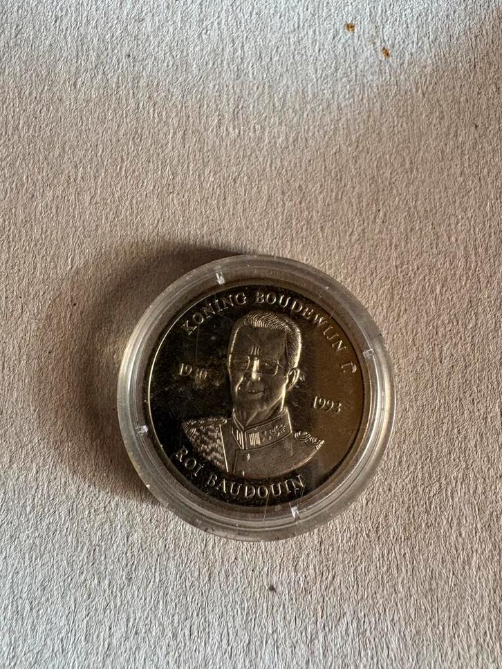 Medaille Boudewijn 1997, Postzegels en Munten, Penningen en Medailles, Zilver, Ophalen of Verzenden