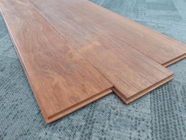 Plancher massif Merbau 19 x 180 mm - 49,50 €/m2, Jardin & Terrasse, Poteaux, Poutres & Planches, Neuf, Planches, 180 à 250 cm