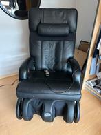 Relax- en massagezetel in zwart leder, Sport en Fitness, Massageproducten, Ophalen, Zo goed als nieuw, Massagestoel of Kussen