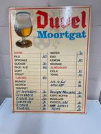 Duvel Moortgat prijslijst karton bord 1981, Ophalen of Verzenden, Zo goed als nieuw