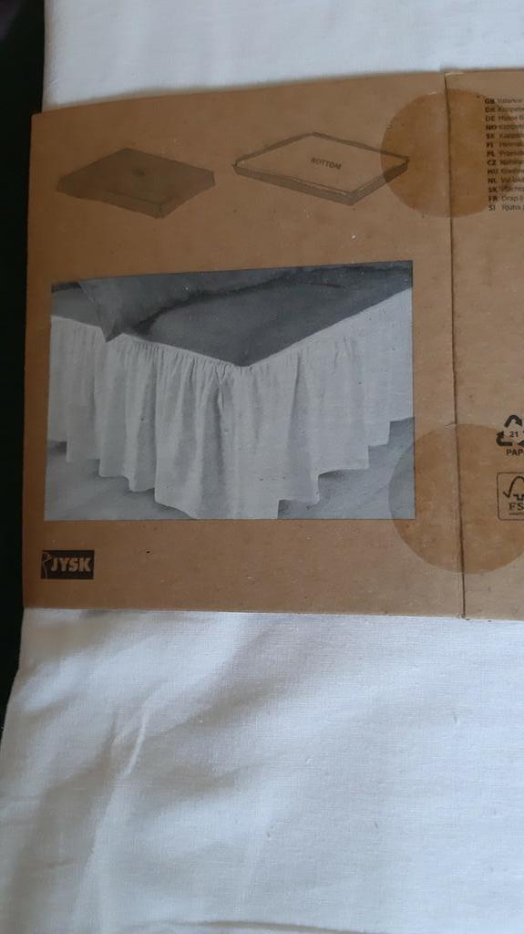 Romantische witte volang voor 1 persoonsbed, Huis en Inrichting, Slaapkamer | Beddengoed, Nieuw, Overige typen, Eenpersoons, Wit