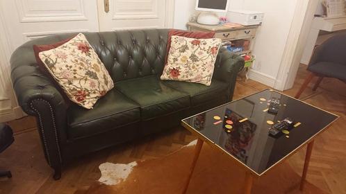 Vintage Chesterfield Sofa Hampton 3 zit, Huis en Inrichting, Zetels | Zetels en Chaises Longues, Zo goed als nieuw, Leer, Ophalen of Verzenden