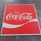 Plaque vintage coca-cola en métal - 50x50 - Très bon état, Comme neuf, Enlèvement ou Envoi