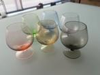 Gekleurde cognacglaasjes vintage, Verzamelen, Ophalen, Zo goed als nieuw, Borrel- of Shotglas