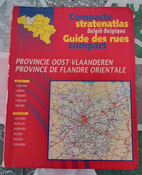 Stratenatlas België Provincie Oost-Vlaanderen  !!!, Livres, Atlas & Cartes géographiques, Utilisé, Autres atlas, Belgique, 1800 à 2000