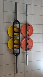 Olympische Halterstangen en schijven, Enlèvement, Utilisé, Jambes, Set d’haltères