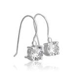 Boucles d'oreilles en argent avec pierre CZ ronde, Bijoux, Sacs & Beauté, Boucles d'oreilles, Avec pierre précieuse, Argent, Enlèvement ou Envoi