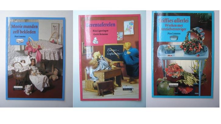 lot van 3 boeken: manden bekleden / Berentaferelen/ Stiffies, Boeken, Hobby en Vrije tijd, Nieuw, Overige onderwerpen, Ophalen of Verzenden