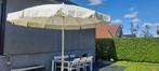Parasol HARTMAN Blanc 2,50m Inclinable en très bon état, Jardin & Terrasse, Parasols, 2 à 3 mètres, Parasol sur pied, Enlèvement