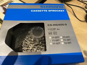 shimano casette 9 speed nieuw en kmc kettingen 9 speed  beschikbaar voor biedingen