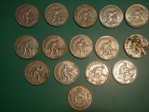 15 pièces de 1 franc Luxembourg type Feiersteppler (Boutefeu, Postzegels en Munten, Munten | Europa | Niet-Euromunten, Losse munt