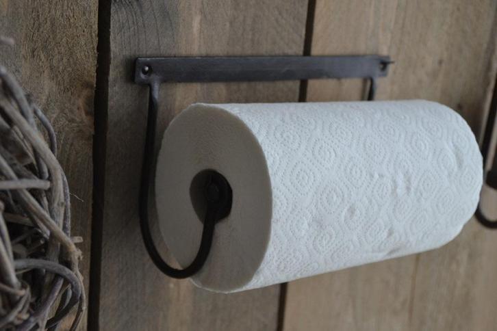 Keukenrolhouder - Stoer / Sober - Landelijk smeedijzer, Antiek en Kunst, Antiek | Keukengerei, Ophalen of Verzenden