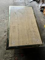 Salontafel travertin, Huis en Inrichting, Ophalen, Gebruikt, 100 tot 150 cm, 50 tot 100 cm