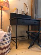 Bureau / Schrijftafel in zwart staal - met schuifjes, Ophalen, Gebruikt, Bureau