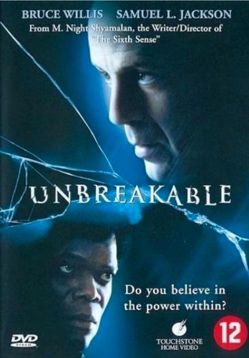 Unbreakable, Cd's en Dvd's, Dvd's | Thrillers en Misdaad, Zo goed als nieuw, Bovennatuurlijke thriller, Vanaf 12 jaar, Ophalen of Verzenden