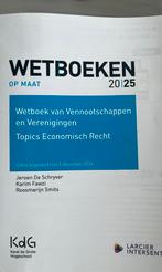WB van Vennootschappen& VerenigingenTopics Economisch recht, Boeken, Studieboeken en Cursussen, Ophalen, Nieuw, Hogeschool, Jeroen De Schryver; Karim Fawzi, Roosmarijn Smits