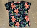 T-shirt bleu fleuri fille S.Oliver M 12 ans 152 cm, Meisje, Ophalen of Verzenden, S.Oliver, Overige typen