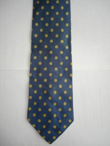 Etro Milano Silk Cravate en soie Cravate en soie bleu-jaune, Enlèvement ou Envoi, Etro Milano, À motif, Porté