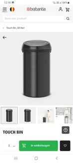Brabantia touch bin 60 L, Huis en Inrichting, Woonaccessoires | Prullenbakken, Ophalen