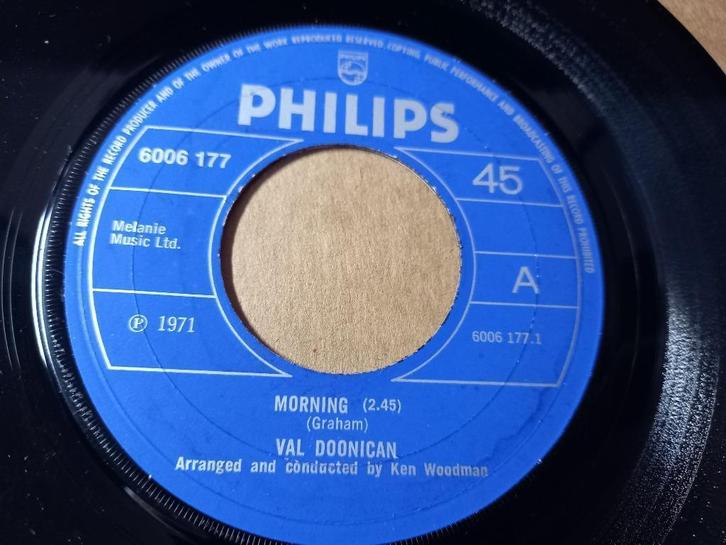 Val Doonican ‎– Morning / Go My Way '7, Cd's en Dvd's, Vinyl Singles, Zo goed als nieuw, Single, Pop, 7 inch, Ophalen of Verzenden