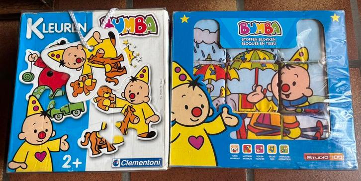 Bumba 9 stoffen blokken+Bumba 8 leerspellen., Kinderen en Baby's, Speelgoed | Kinderpuzzels, Zo goed als nieuw, Minder dan 10 stukjes