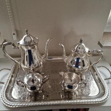 Zilveren koffie - theeservies, Antiek en Kunst, Ophalen