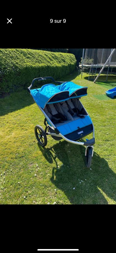 Poussette / buggy Thule Urban glide 2 double /jogging course, Kinderen en Baby's, Kinderwagens en Combinaties, Gebruikt, Kinderwagen