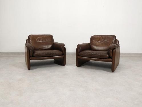 Set De Sede DS61 fauteuils, Huis en Inrichting, Fauteuils, Gebruikt, Hout, Leer, 75 tot 100 cm, 75 tot 100 cm, Ophalen of Verzenden