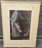 Pastel femme signe g bauwens, Antiek en Kunst, Ophalen of Verzenden