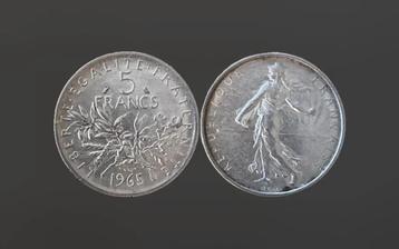 Zilveren muntstuk 5 Franc (Frankrijk) 1965