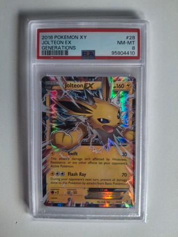 Jolteon-EX #28 - Generations - PSA 8 beschikbaar voor biedingen