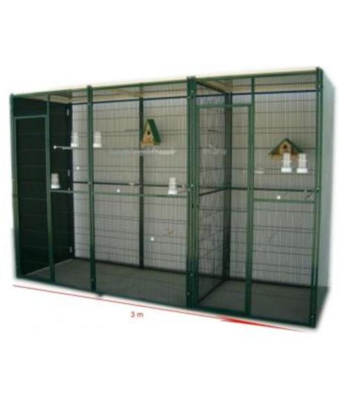 Volière 3x1x2 m séparée en deux canari inséparable perruche, Animaux & Accessoires, Oiseaux | Cages & Volières, Neuf, Volière